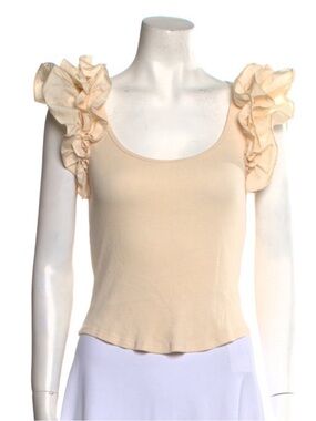 Ulla Johnson ivory ruffle tank top